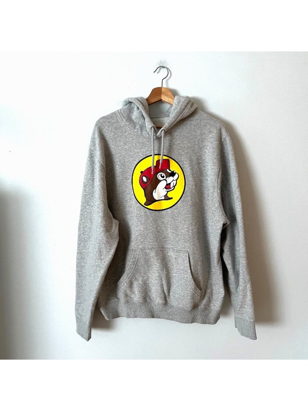 Buc-ees Logo Hoodie Sweatshirt Gray Adult Size XL